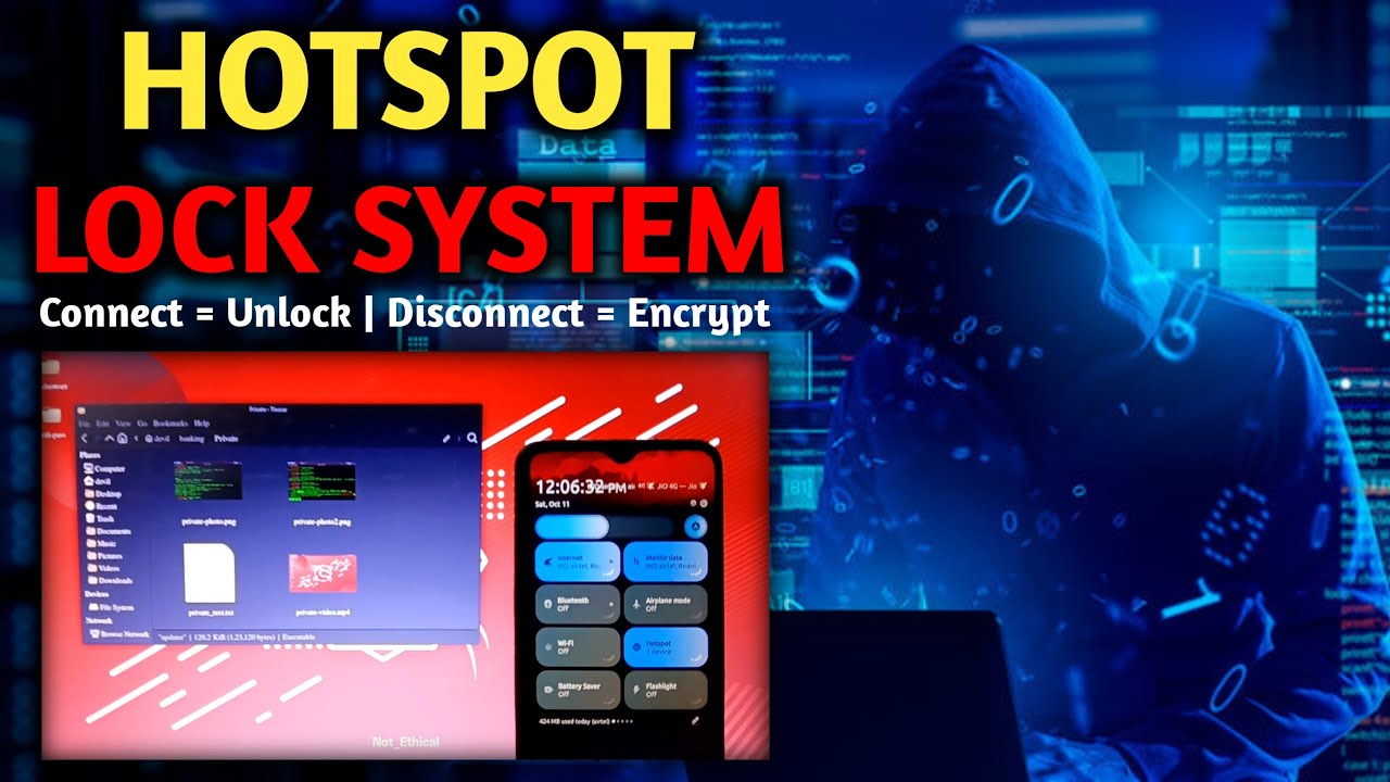 Hotspot Controlled Lock System | Auto Encrypt + Decrypt Files Python Automation Project