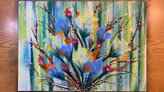How To Create A Lovely Flowers Abstract Painting In Soft Pastel - Sennelier | Satisfying Art screenshot 5