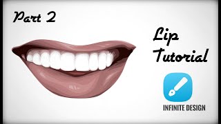 How to draw vector Lips  |  Part 2  |  Infinite design