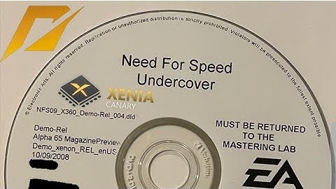 Need for Speed Undercover Prototype on Xenia Canary, Does it run?