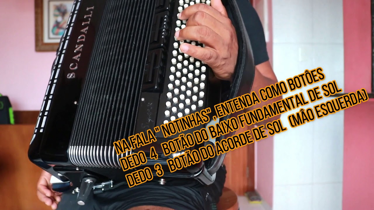 Vídeo Aula de Sanfona  do Xote No meu pé de serra