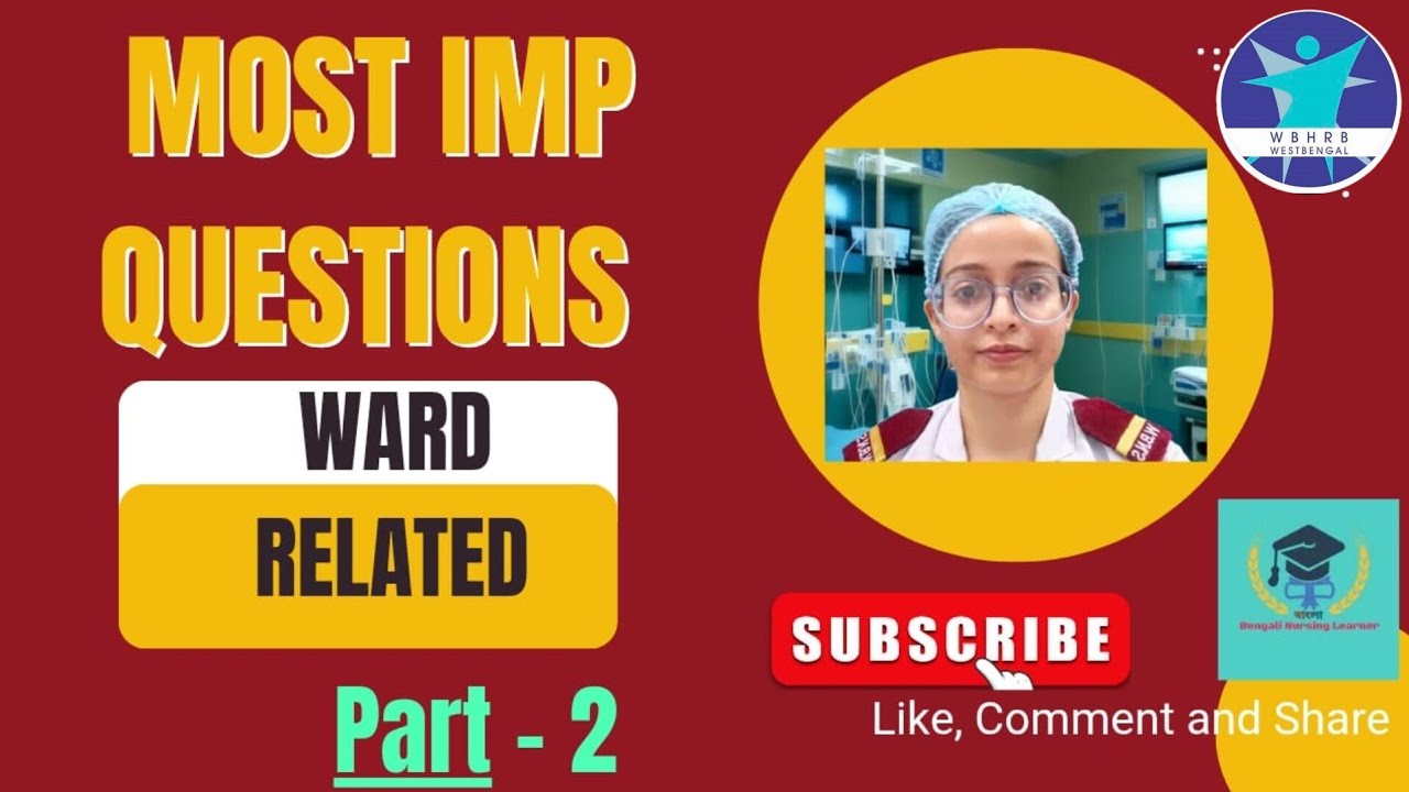 Ward related Important Questions asked in Interview of staff nurse ( gr ii)।Bengali Nursing Learner