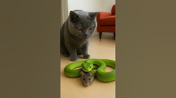 Cat Fufik Wants to Save Mouse from Snake #shorts