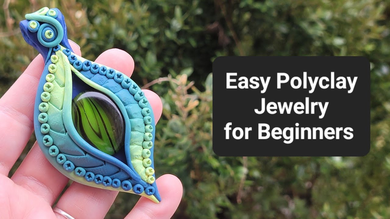 Polymer Clay Pendant for Beginners with no Pasta Machine