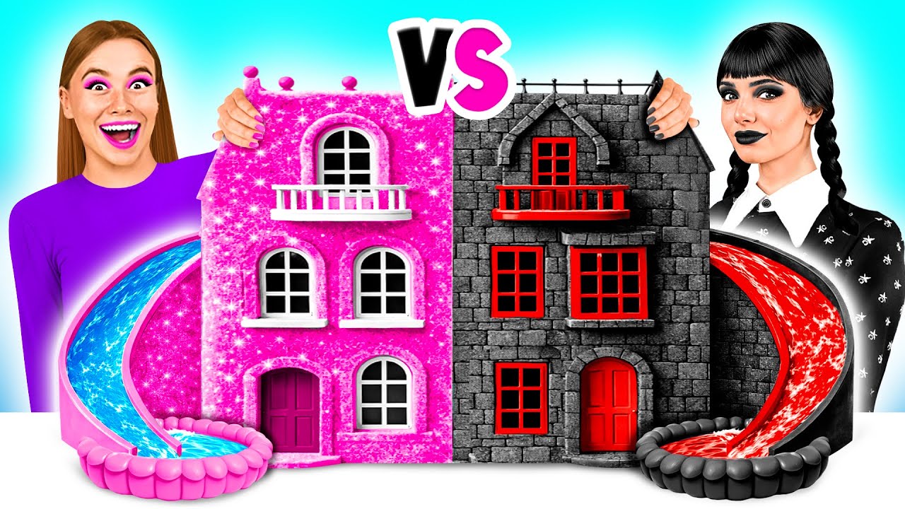 Строим Удивительный Бассейн для Кукол | Уэнсдей Против Барби от Crazy DO