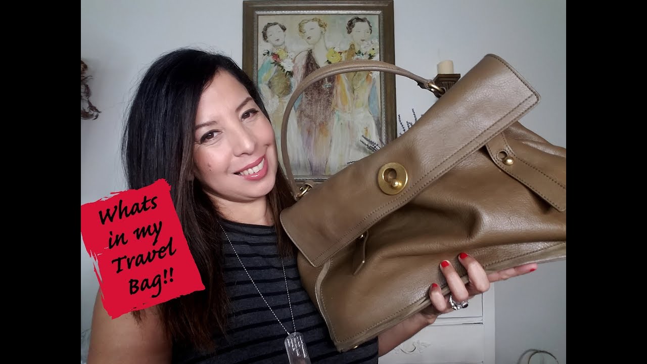 What's in my travel bag YSL muse bag two 
