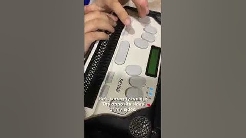 Grishm using Braille Note-taker