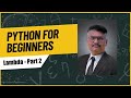 Lambda in Python Part 2