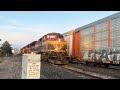 The BNSF (QPVBCJ) aka (PVOSTO) Mix Freight Train With KCS Leading going by Galletti way Reno Nevada