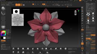 Zbrush tutorial ornament flower modeling