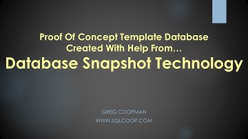 SQL Server Database Snapshot Technology Scenario - POC Lesson 3 - Hands On Easy Demo!