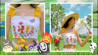 🌸 Sew a Floral Top! Studio Ghibli Inspired 🌼 by Mey Lynn 1,122 views 3 years ago 8 minutes, 4 seconds