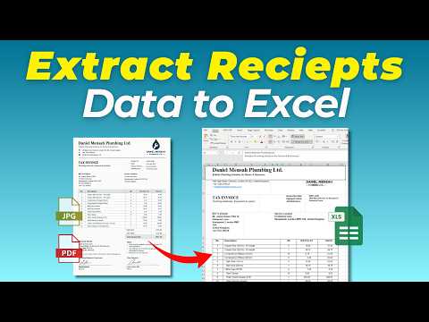 How to Extract Receipts and Invoice Data to Excel | OCR Receipts & Invoice