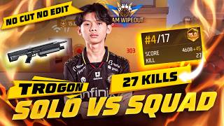 🔥27 KILLS :  TROGON ONLY | SOLO VS SQUAD [INDONESIA SERVER] 🇮🇩