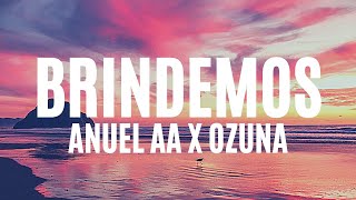 Video thumbnail of "Anuel AA x Ozuna - Brindemos (Letra/Lyrics)"