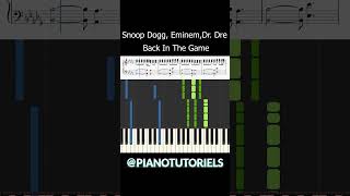 SNOOP DOGG, EMINEM, DR. DRE - BACK IN THE GAME | PIANO TUTORIEL