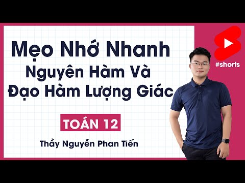 Video Mẹo nhớ nhanh nguyên hàm và đạo hàm lượng giác - Toán... - youtube