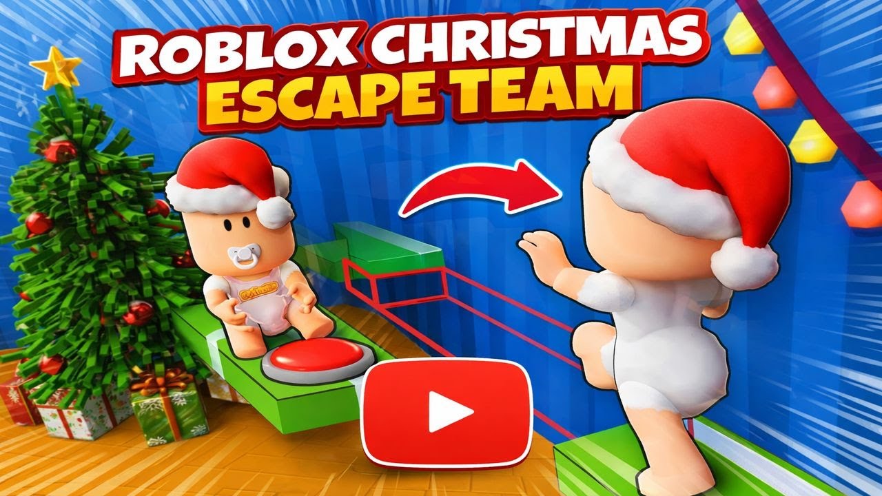 FREE ITEMS! Roblox Christmas Escape Team 🎄🎅 2 Player Obby Gameplay (NO DEATH)