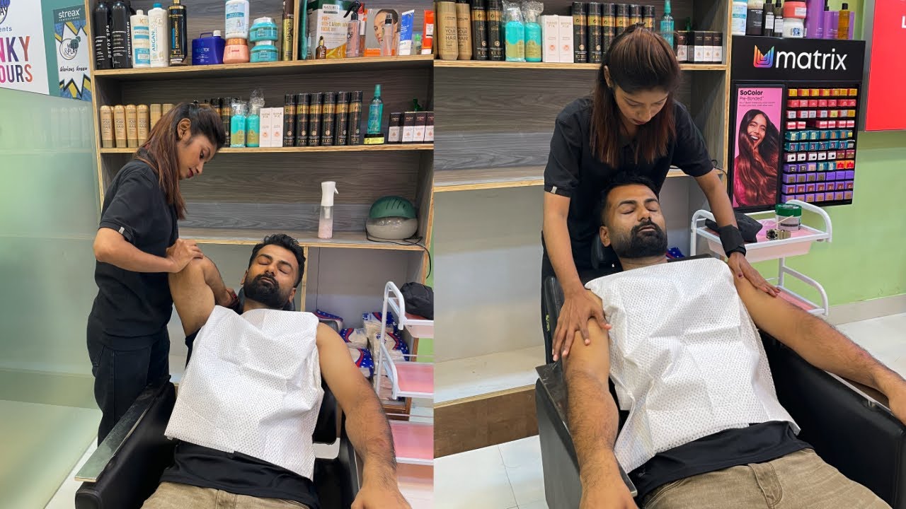 Unvalible touch 😍 soft hand  best massage by asmr girl  so relax 🧘‍♂️ 