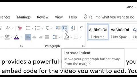 13 How to increase or decrease indent in word