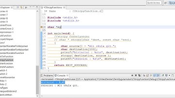C strcpy Fonksiyonu