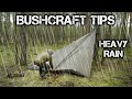 20 bushcraft tips heavy rain  wet weather conditions