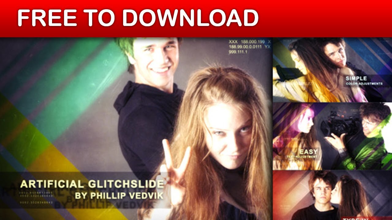 Artificial GlitchSlide | After Effects Template | Free Download