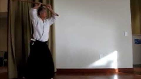 Bokken Suburi - Shomenuchi (Jodan) - AAA 5th Kyu Ki Test and Exercise