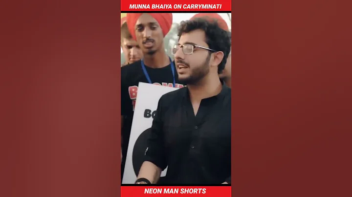 Munna Bhaiya on @CarryMinati LOOK of Him | Munna Bhaiya Mirzapur CarryMinati Facts | #shorts