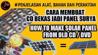 CARA MEMBUAT SOLAR PANEL DARI CD BEKAS | HOW TO MAKE SOLAR PANEL FROM OLD CD |  PENGHEMAT LISTRIK