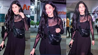 Shruti Haasan looks super Gorgeous in Black outfit at Mumbai Airport | #shrutihaasan #spotted