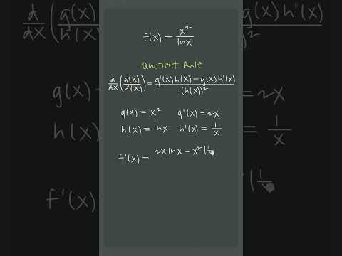 Quotient rule for