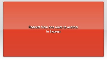 Redirect from one route to another in Express
