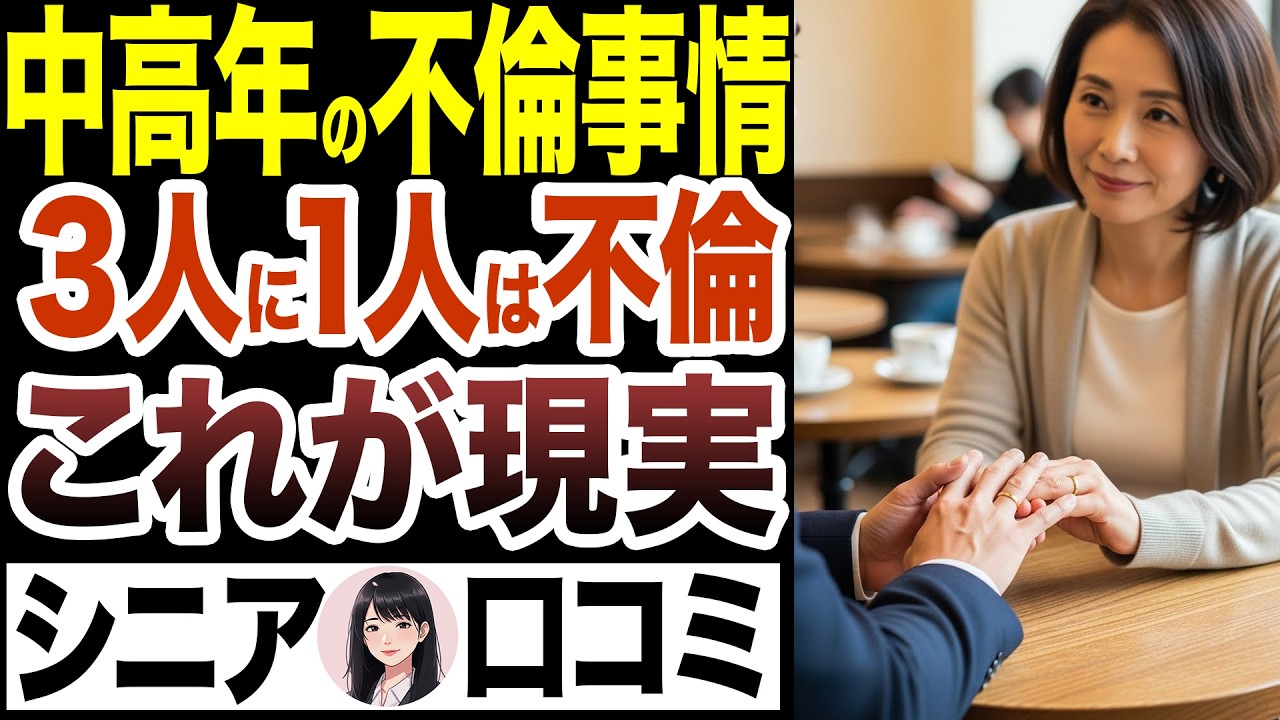 【中高年の不倫事情】中高年ならではの不倫の悩み　口コミ15選お送りします【シニア恋愛/熟年不倫/シニア不倫】
