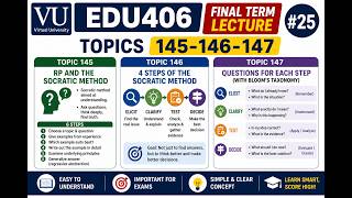 EDU406 short lecture#25 Topic145-146-147|Edu406 Final Term Lecture|#virtualuniversity​​​​