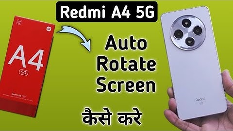 Redmi A4 5G auto rotate screen kaise bandh kare, how to turn off auto rotation in Redmi, display set