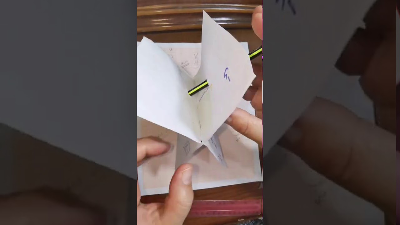 مثال في الهندسة الوصفية إيجاد المسقط الافقي والعمودي للخط المستقيم وإيجاد الاثرين و الطول الحقيقي