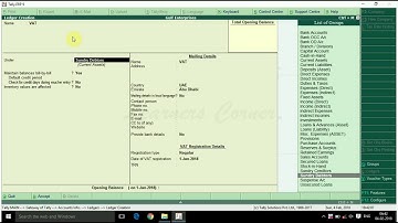GCC VAT - Create VAT Ledger for GCC VAT in Tally ERP 9