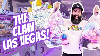 How Many Sanrio Plush Can We Win at THE CLAW Las Vegas?!