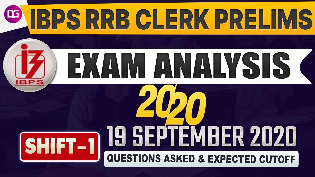 IBPS RRB Clerk Prelims Exam Analysis 2020 | 19 Sept, Shift 1 | RRB Clerk 2020 Exam Review