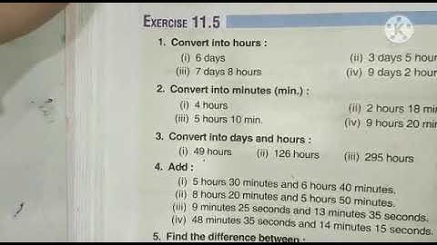 Class-4, Maths, Ch-11, Time and Calander, Ex-11.5