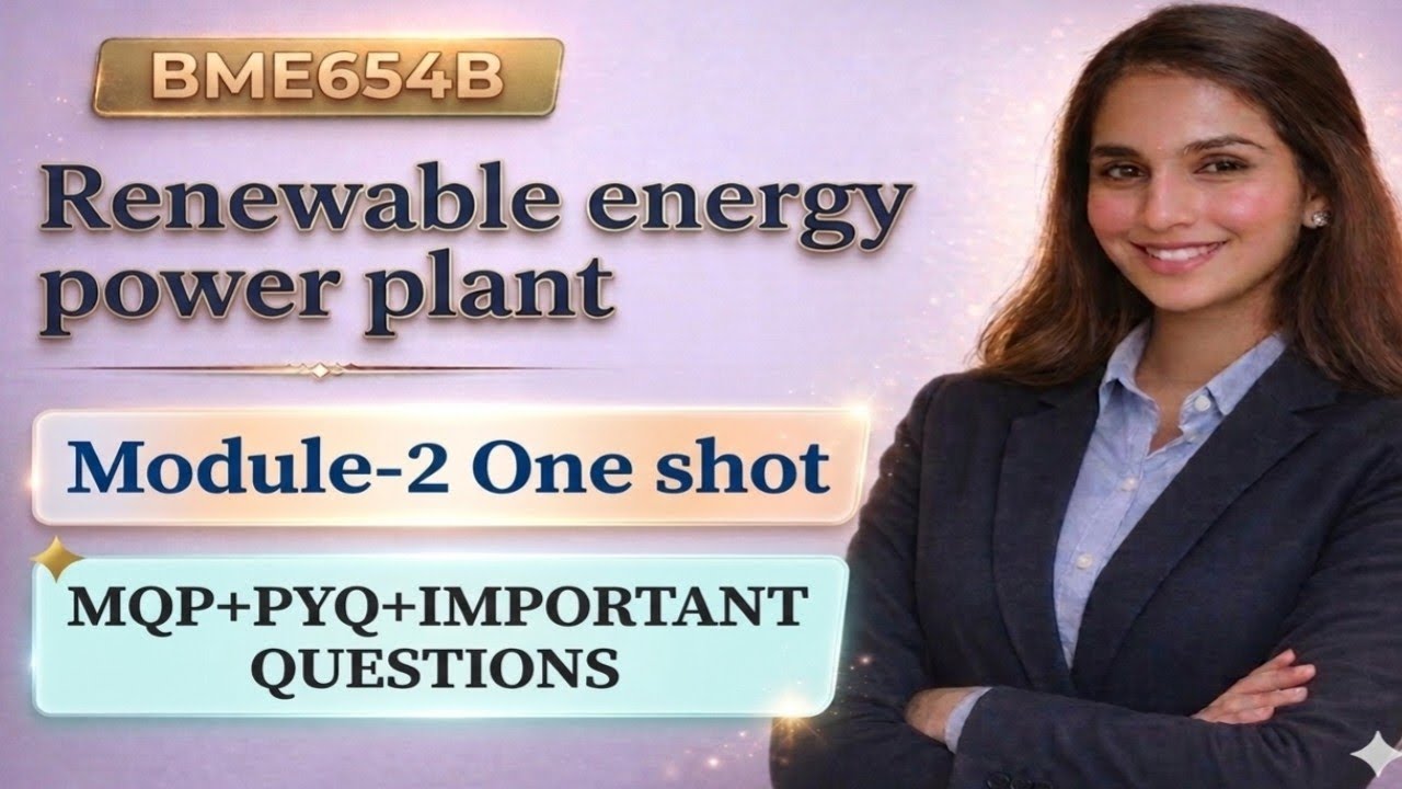 Module-2 one shot MQP+PYQ IMPORTANT questions|Renewable energy power plant|BME654B |REPP|Eduyodha