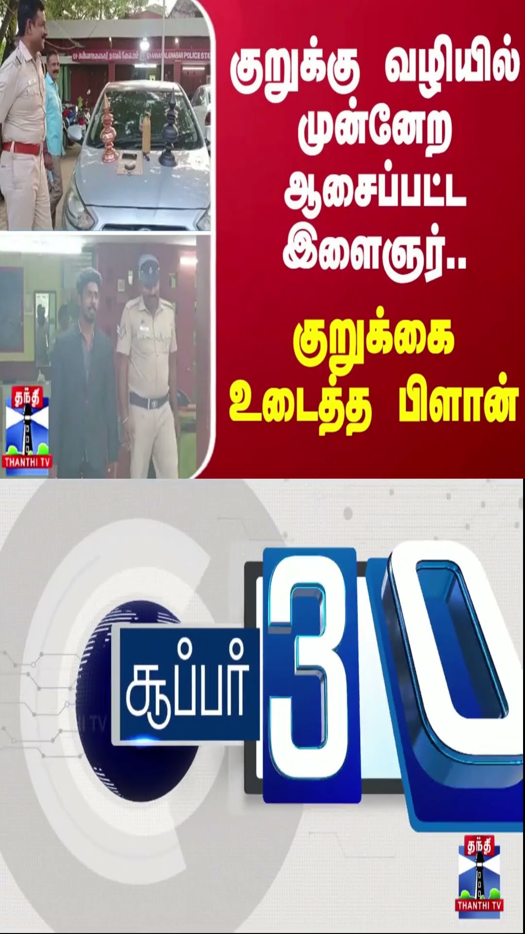 குறுக்கு வழியில் முன்னேற ஆசைப்பட்ட இளைஞர்.. குறுக்கை உடைத்த பிளான்