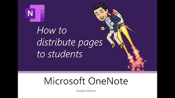 OneNote - How to distribute pages to students  🚀