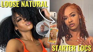 MY HAIR TRANSFORMATION | 6 Years Loose Natural to Starter Locs + Dyeing My Hair GINGER!