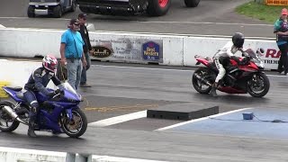 2016 Suzuki gsxr 1000 vs Nitrus Yamaha R6-street bike racing,drag racing,acceleration and top speed