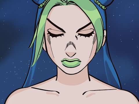 【手描きジョジョ】不思議の国のオーシャン(ﾄﾚｽ) JJBA Stone Ocean fanart animation