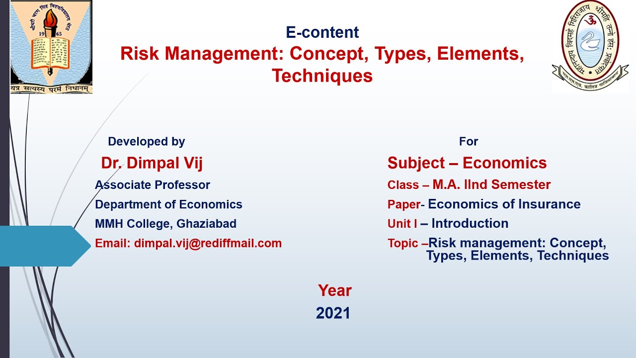 Video 10 Risk Management: Concept, Types, Techniques