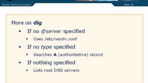 Red hat linux tutorial 35  Trace a DNS Query with the dig Command