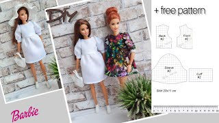 DIY dress for Barbie / Платье для Барби своими руками #clothesfordolls #одеждадлякукол
